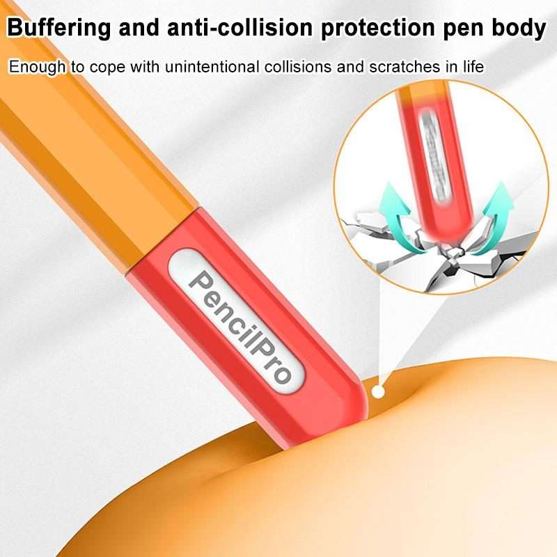 For Apple Pencil Pro / 2 XDcase Contrast Color Silicone Protective Stylus Pen Case(Grey)