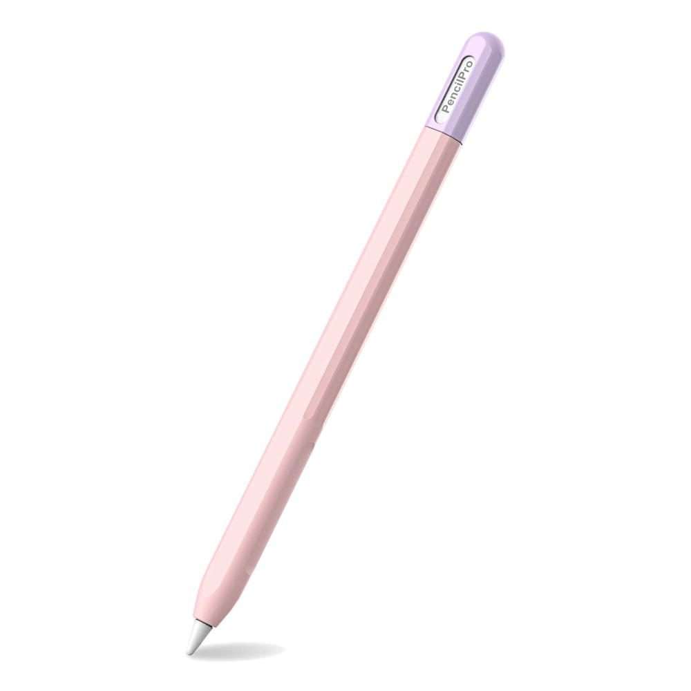 For Apple Pencil Pro / 2 XDcase Contrast Color Silicone Protective Stylus Pen Case(Pink)