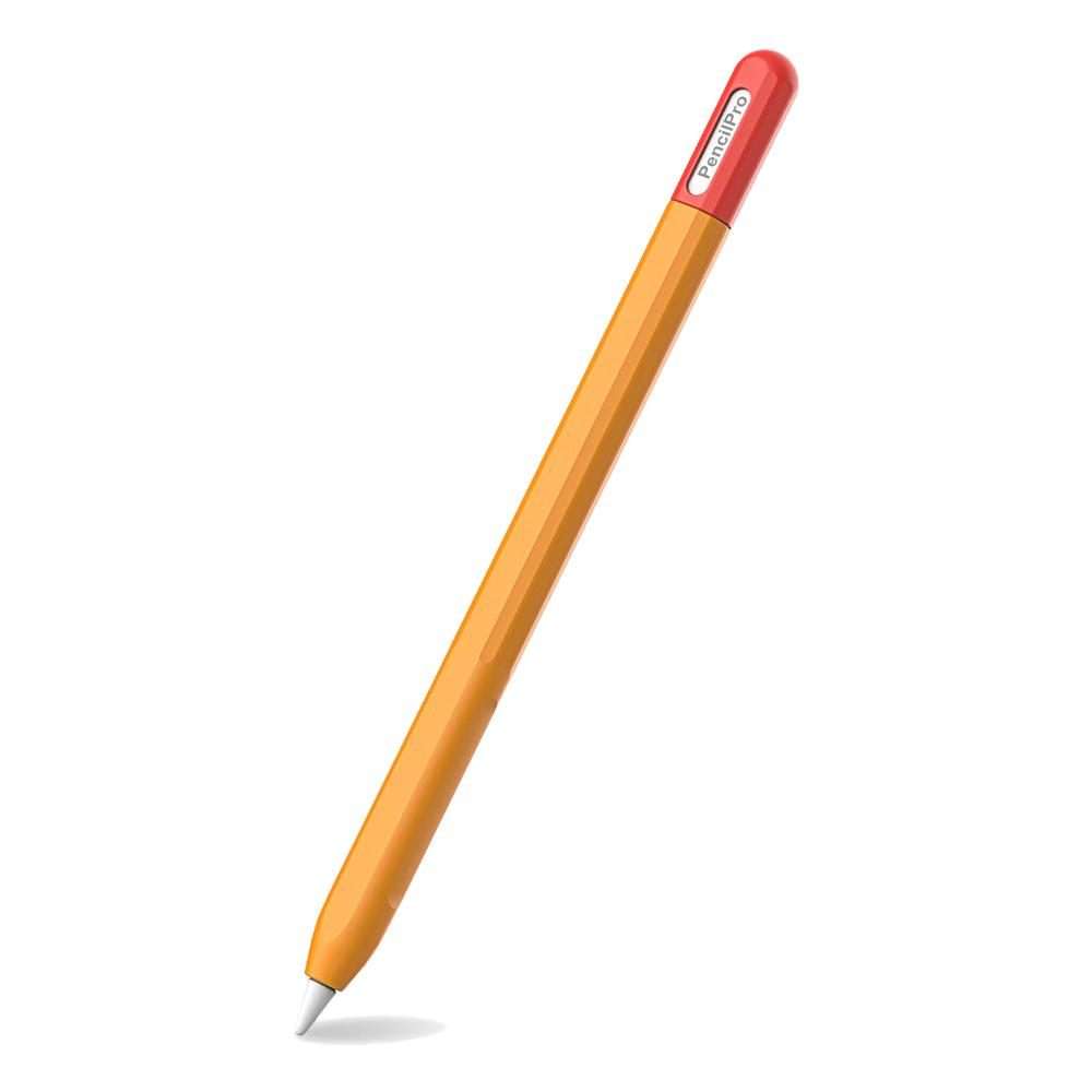 For Apple Pencil Pro / 2 XDcase Contrast Color Silicone Protective Stylus Pen Case(Orange)
