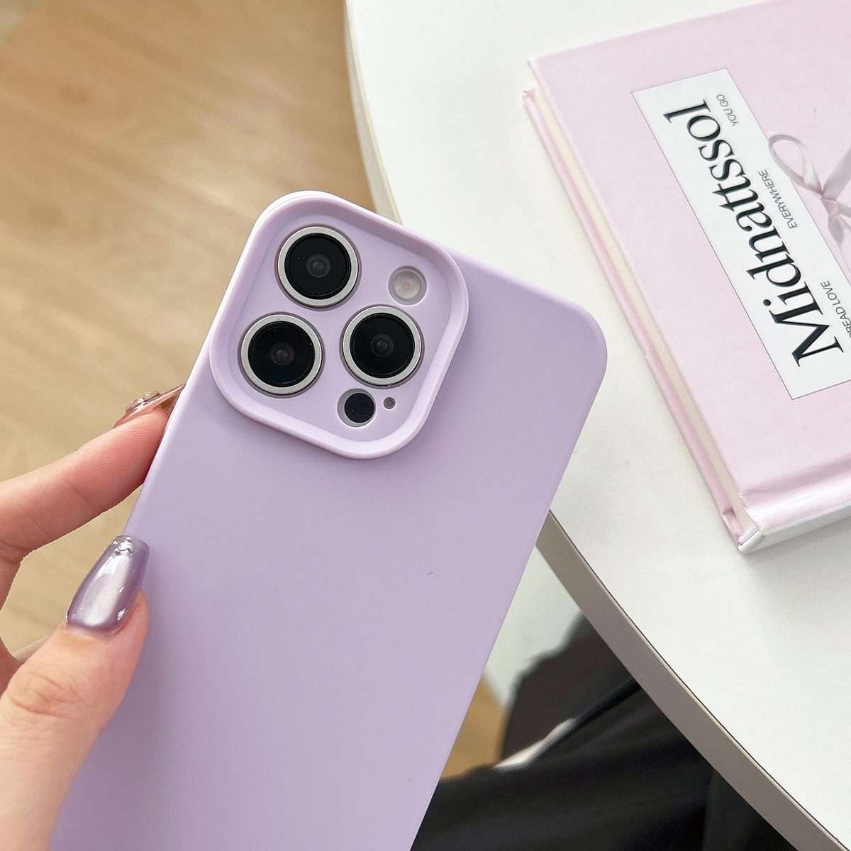 For iPhone 16 Pro Precision Hole Camera Frame Solid Color Phone Case(Yellow)