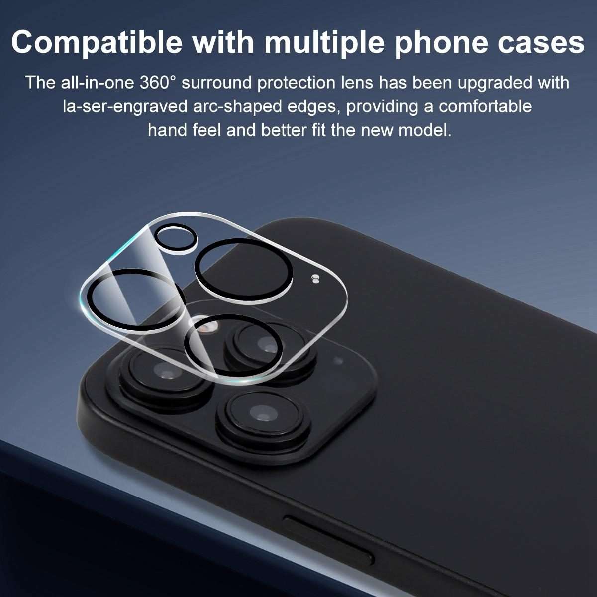 For iPhone 16 Pro / 16 Pro Max XDcase Silkscreen Integrated Tempered Glass Back Camera Film