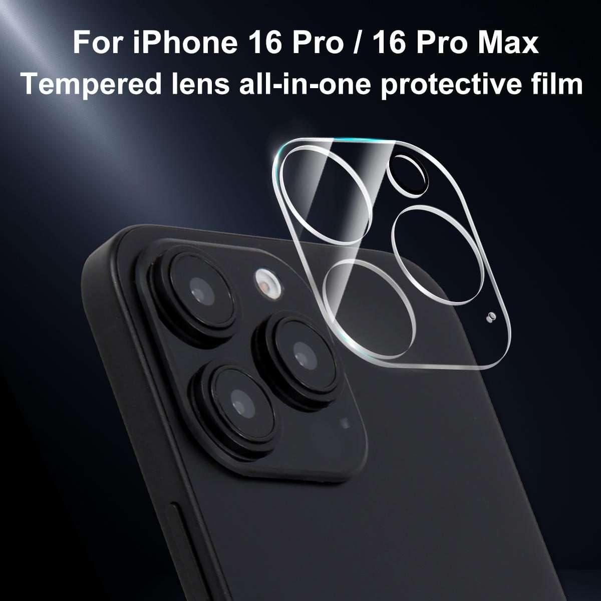 For iPhone 16 Pro / 16 Pro Max XDcase Transparent Integrated Tempered Glass Camera Film