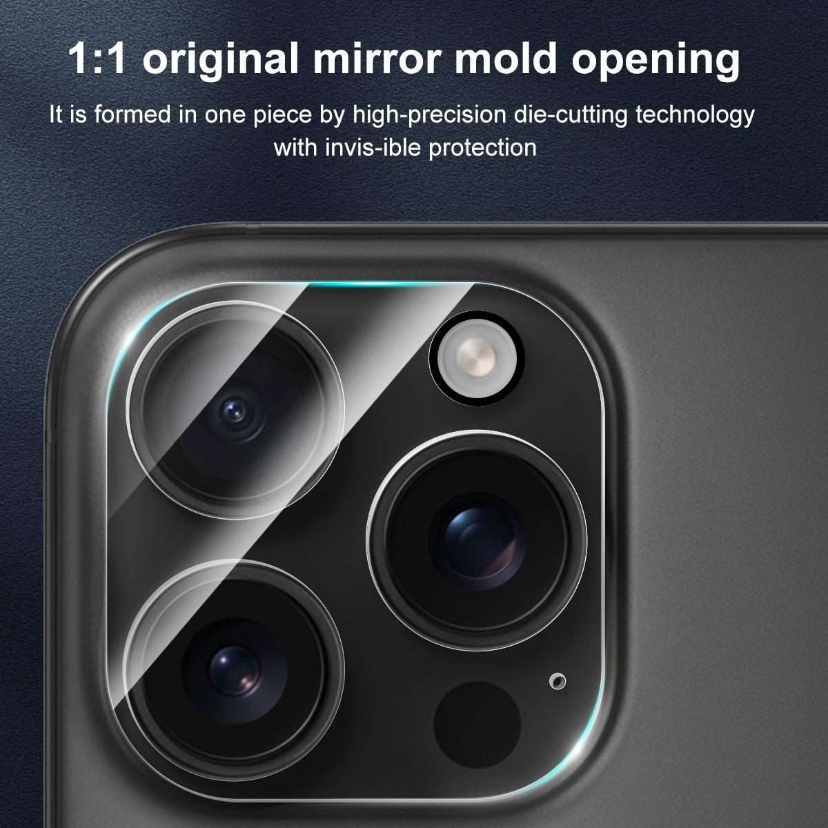 For iPhone 16 Pro / 16 Pro Max XDcase Transparent Integrated Tempered Glass Camera Film
