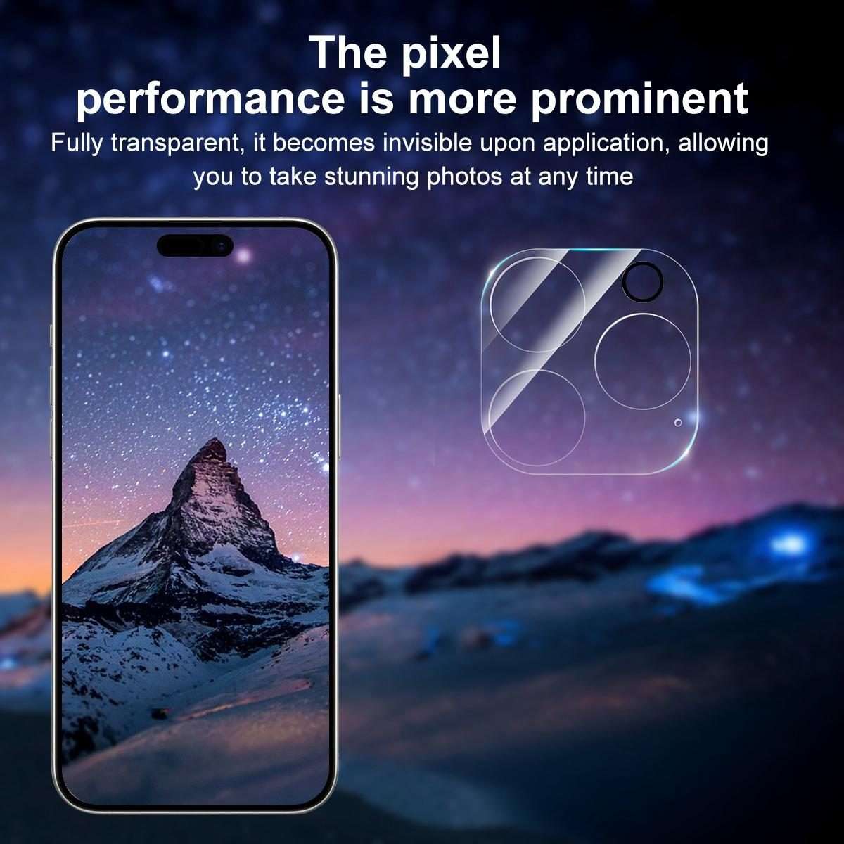 For iPhone 16 Pro / 16 Pro Max XDcase Transparent Integrated Tempered Glass Camera Film