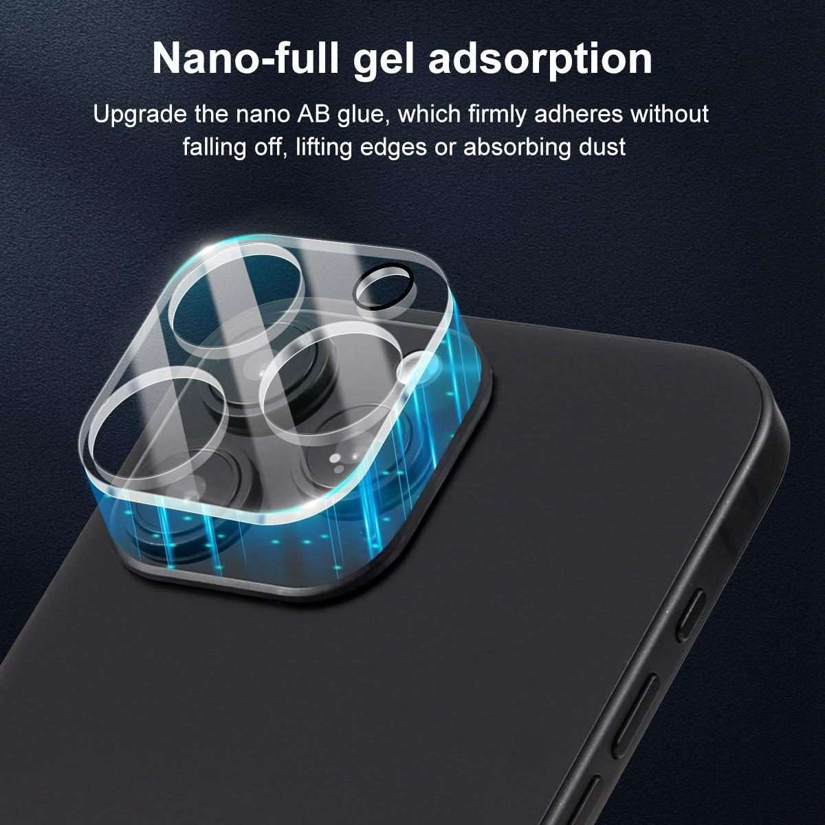 For iPhone 15 Pro / 15 Pro Max XDcase Transparent Integrated Tempered Glass Camera Film