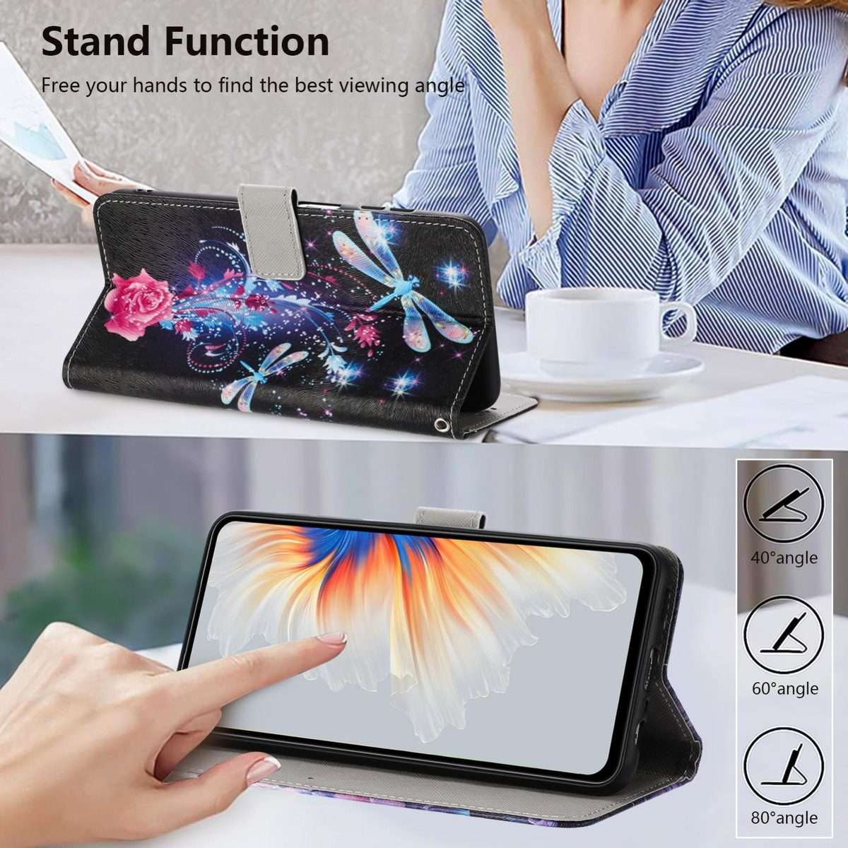 For Xiaomi 15T Pro 5G Color Drawing Pattern Leather Phone Case(Dragonfly)