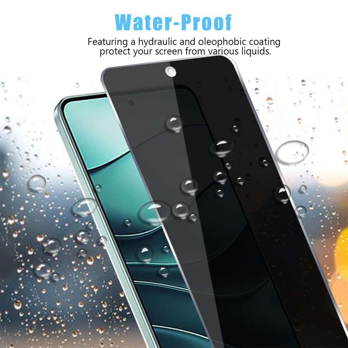 For Redmi K70 10pcs Kalebol High-Aluminum Screen-Printed Full-Coverage Black-Border Privacy Temper