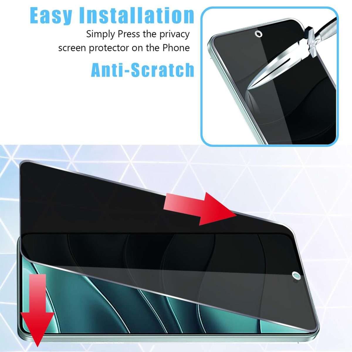 For Redmi K90 Pro Max 10pcs Kalebol High-Aluminum Screen-Printed Full-Coverage Black-Border Privac