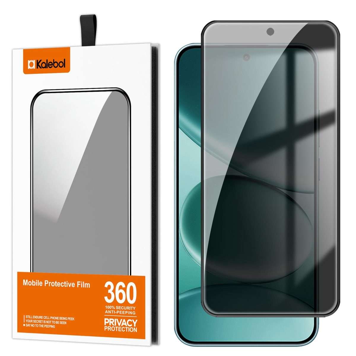 For Redmi Note 15 Pro 5G Global 163.6mm Kalebol High-Aluminum Screen-Printed Full-Coverage Black-B