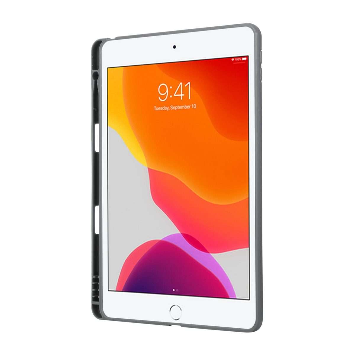 For iPad 10.2 2021 / 10.5 2019 Hand Grip Holder Tablet Case with Pen Slot(Grey)