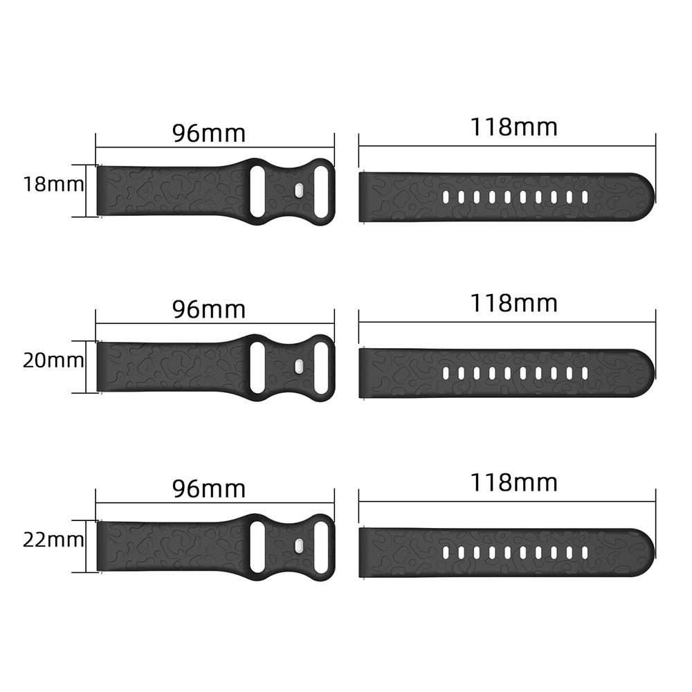 18mm xDfind Leopard Print Silicone Watch Band(Starlight)