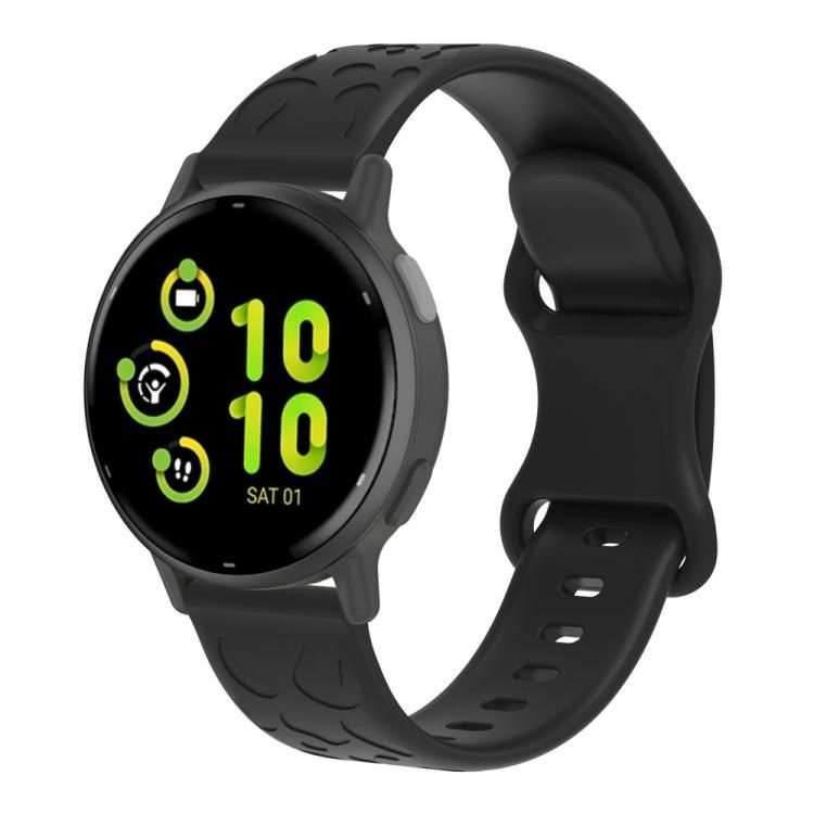 20mm xDfind Leopard Print Silicone Watch Band(Black)