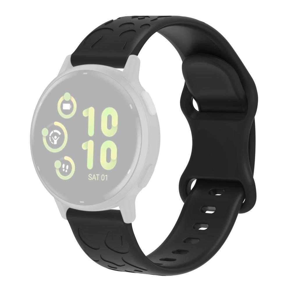 20mm xDfind Leopard Print Silicone Watch Band(Black)