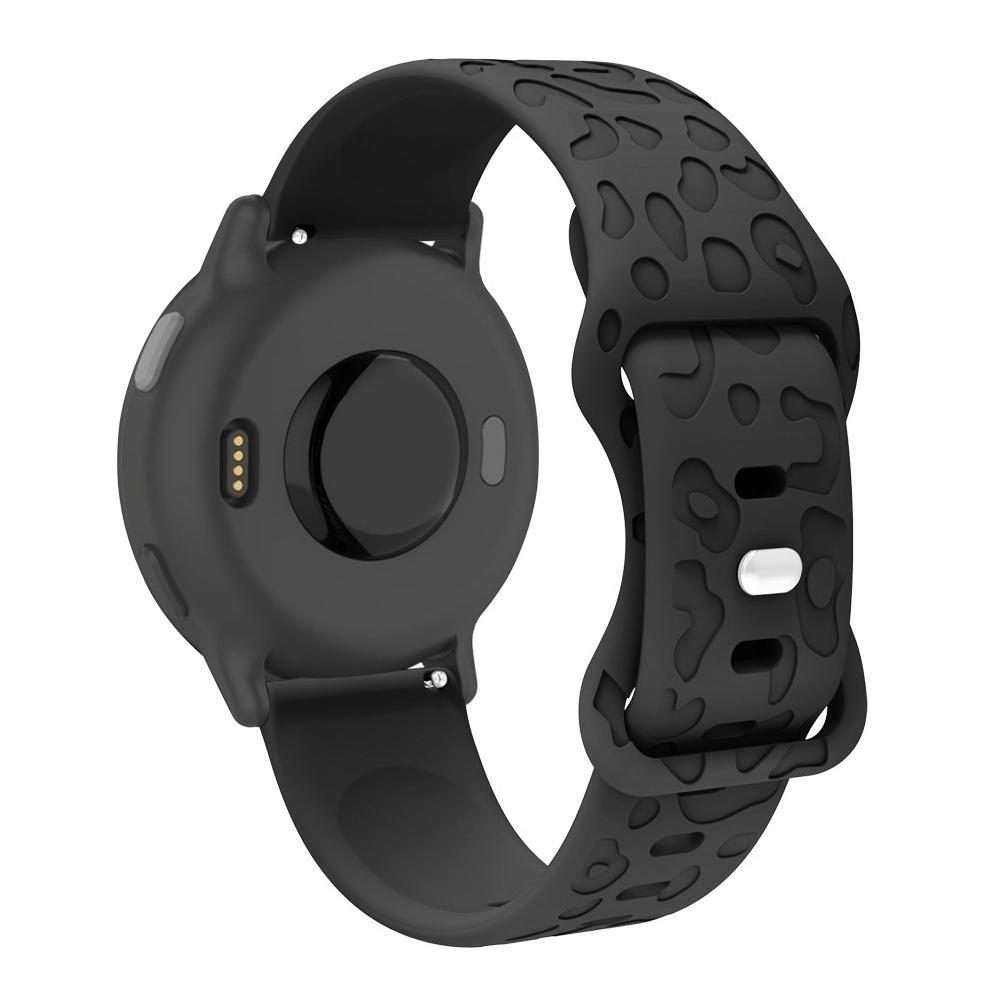 20mm xDfind Leopard Print Silicone Watch Band(Black)