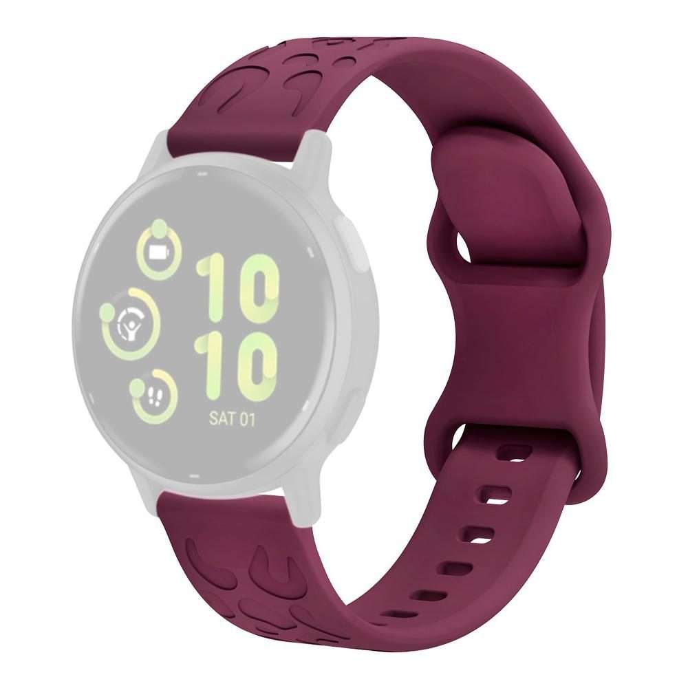 20mm xDfind Leopard Print Silicone Watch Band(Wine Red)