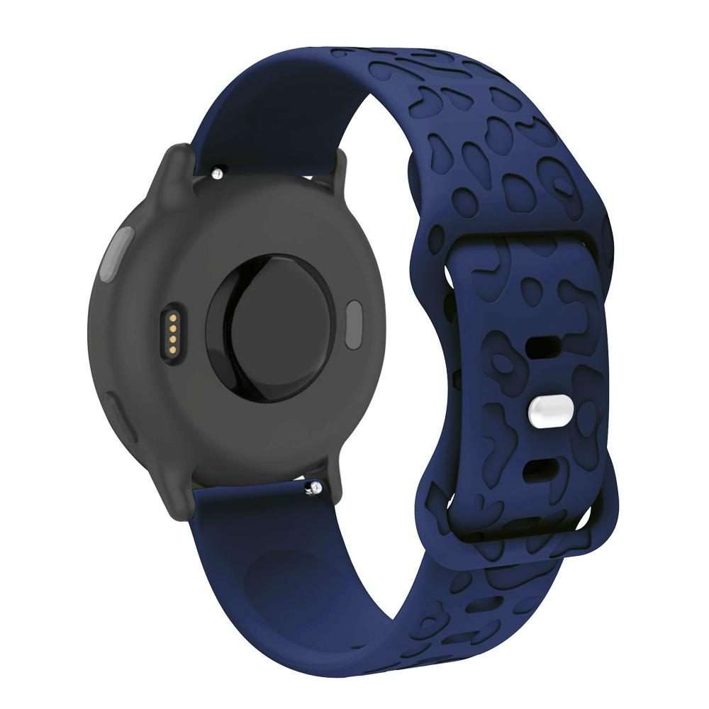22mm xDfind Leopard Print Silicone Watch Band(Navy Blue)