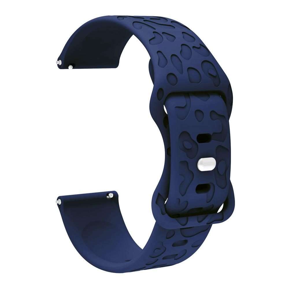 22mm xDfind Leopard Print Silicone Watch Band(Navy Blue)
