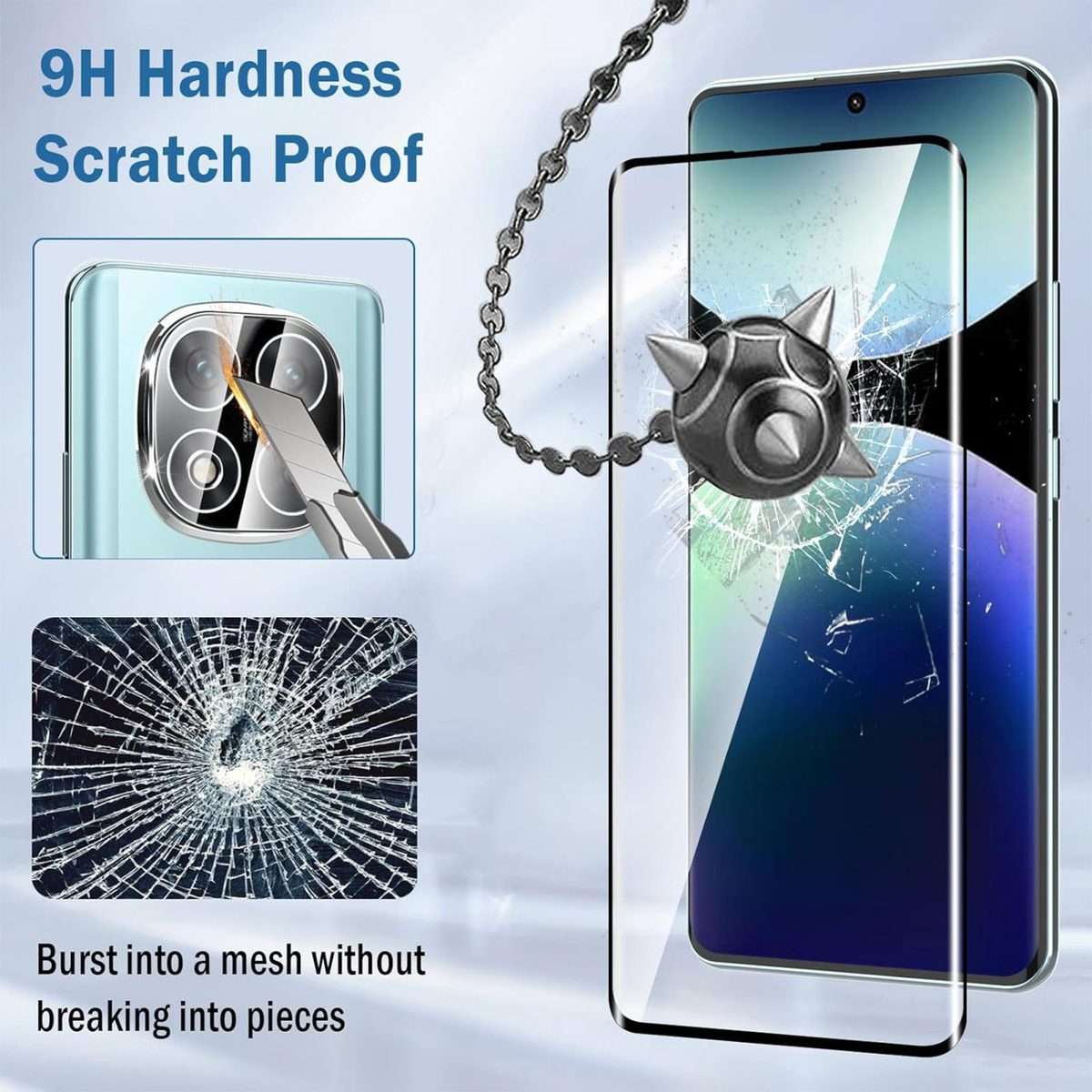 For Redmi Note 15 Pro+ 5G Global 163.3mm Kalebol Curved High-Aluminum Screen-Printed Full-Coverage
