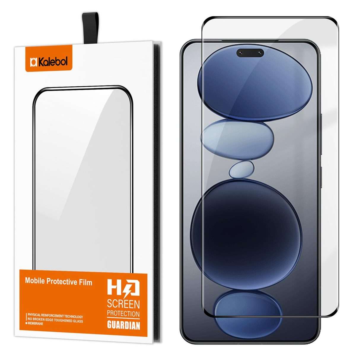 For Xiaomi Civi 5 Pro Kalebol Curved High-Aluminum Screen-Printed Full-Coverage Anti-Fingerprint B