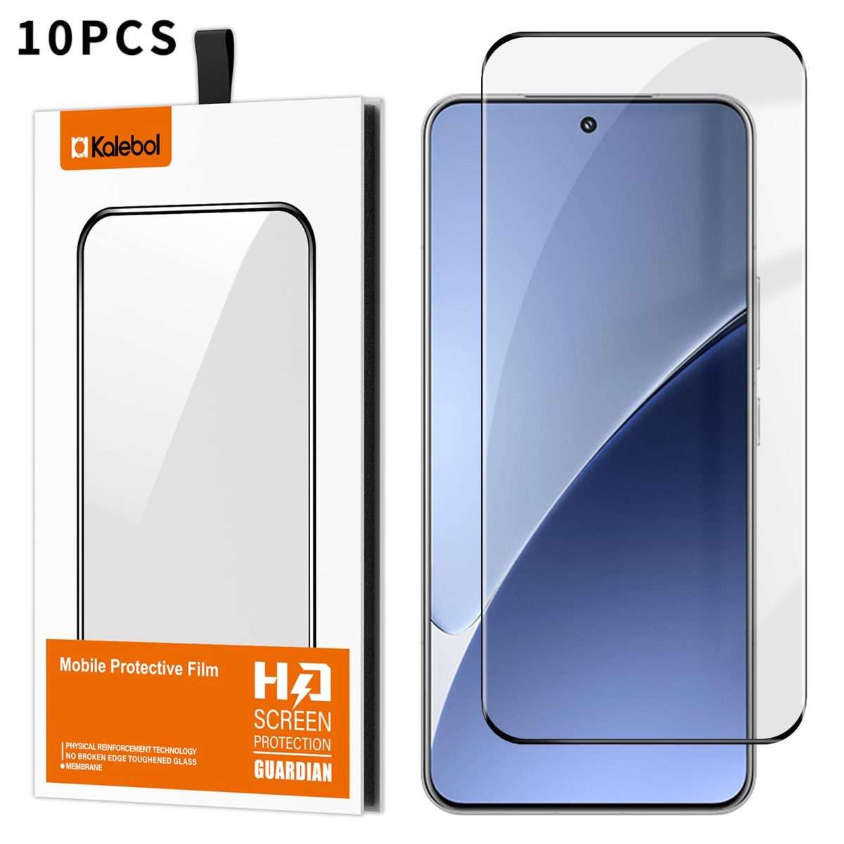 For Xiaomi 15 Pro 10pcs Kalebol Curved High-Aluminum Screen-Printed Full-Coverage Anti-Fingerprint