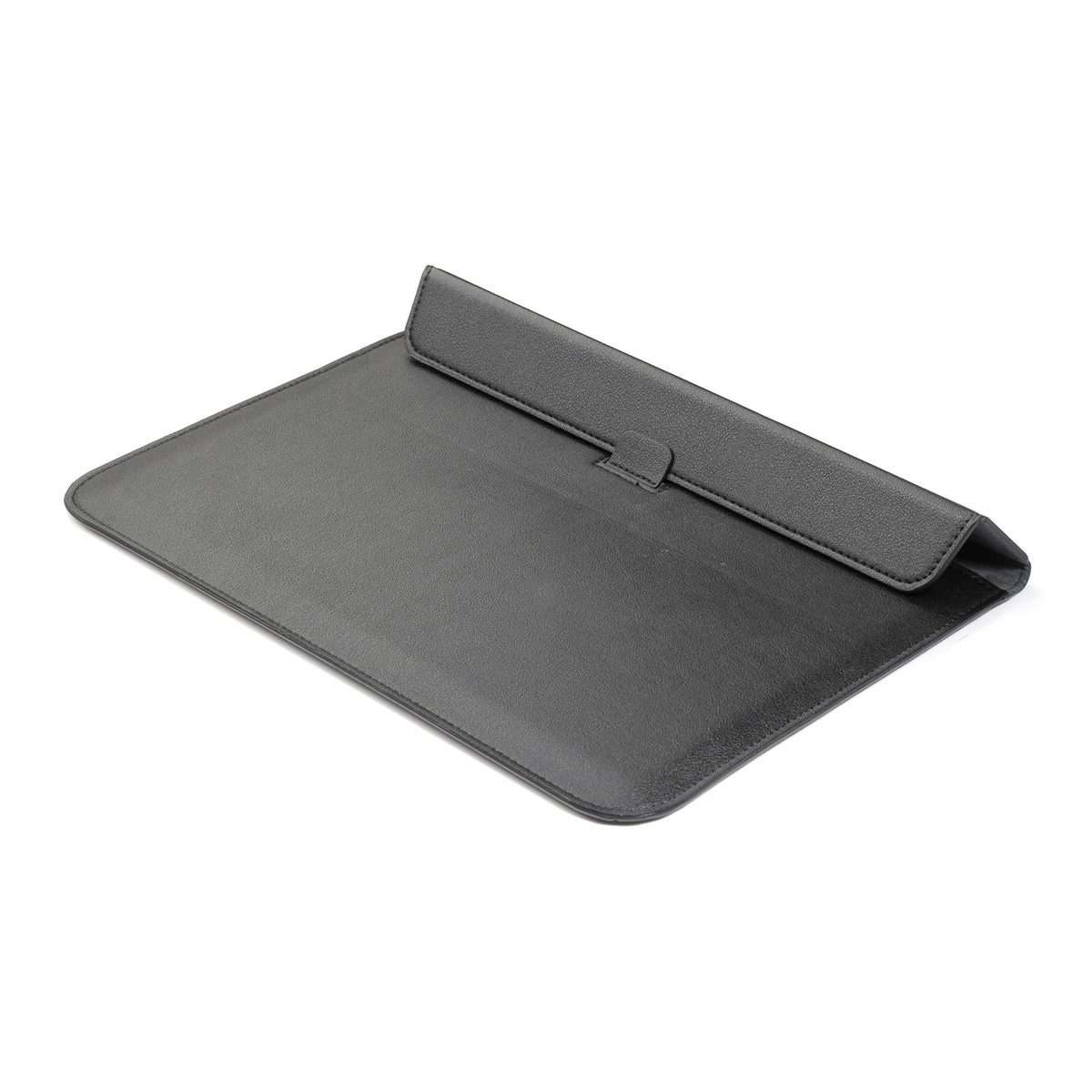 PU Leather Ultra-thin Envelope Bag Laptop Bag for MacBook Air / Pro 13 inch, with Stan ... (Black)