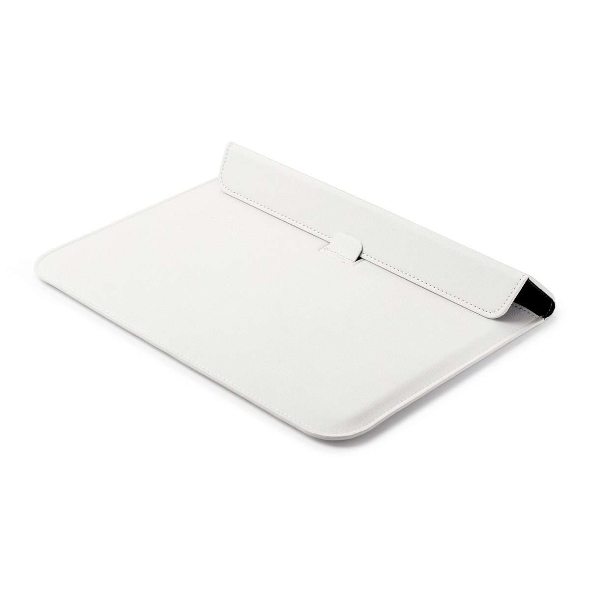 PU Leather Ultra-thin Envelope Bag Laptop Bag for MacBook Air / Pro 13 inch, with Stan ... (White)