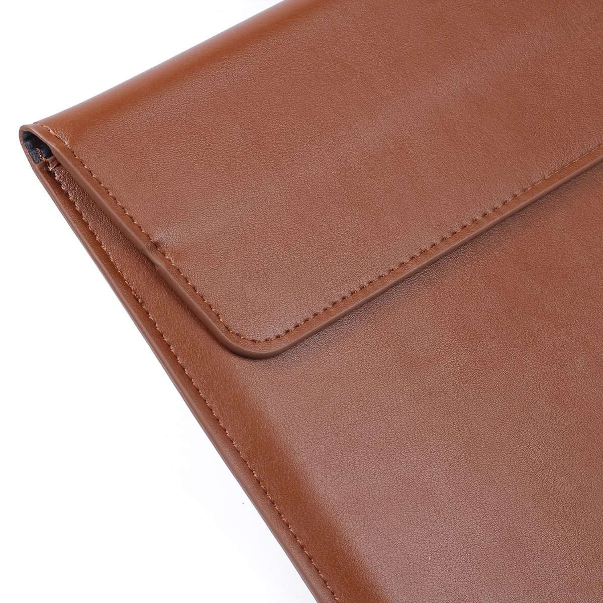 PU Leather Ultra-thin Envelope Bag Laptop Bag for MacBook Air / Pro 13 inch, with Stan ... (White)