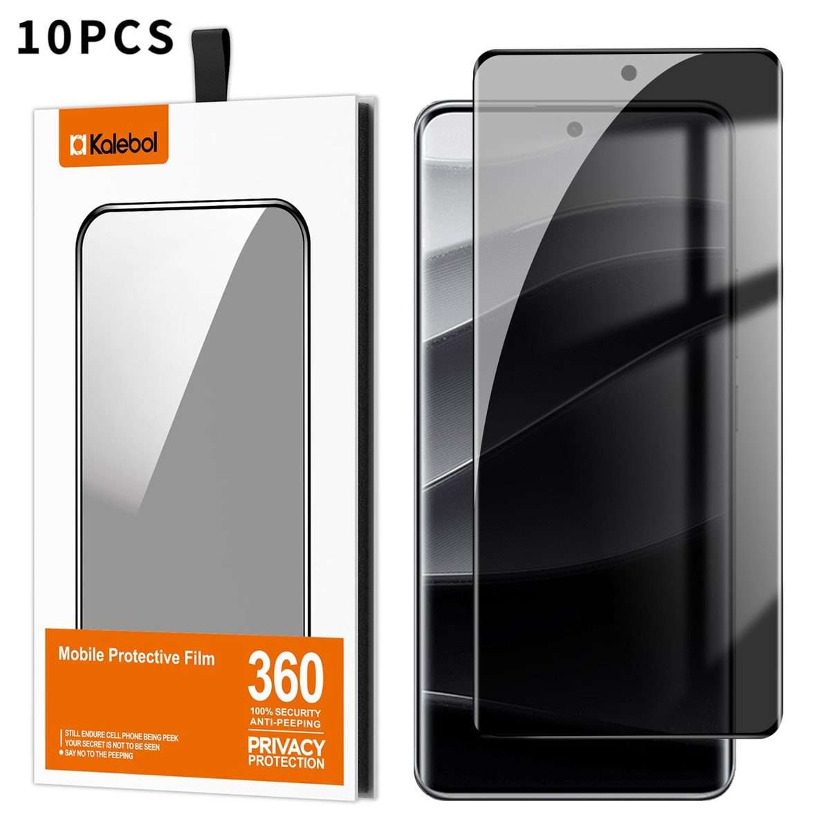 For Redmi Note 14 Pro+ 5G 10pcs Kalebol Curved High-Aluminum Screen-Printed Full-Coverage Anti-Fin