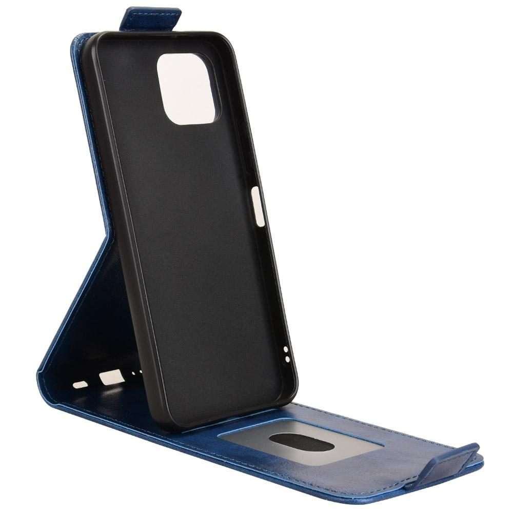 For T-Mobile Revvl 8 Pro 5G Magnetic Vertical Flip Leather Phone Case with Buckle(Blue)