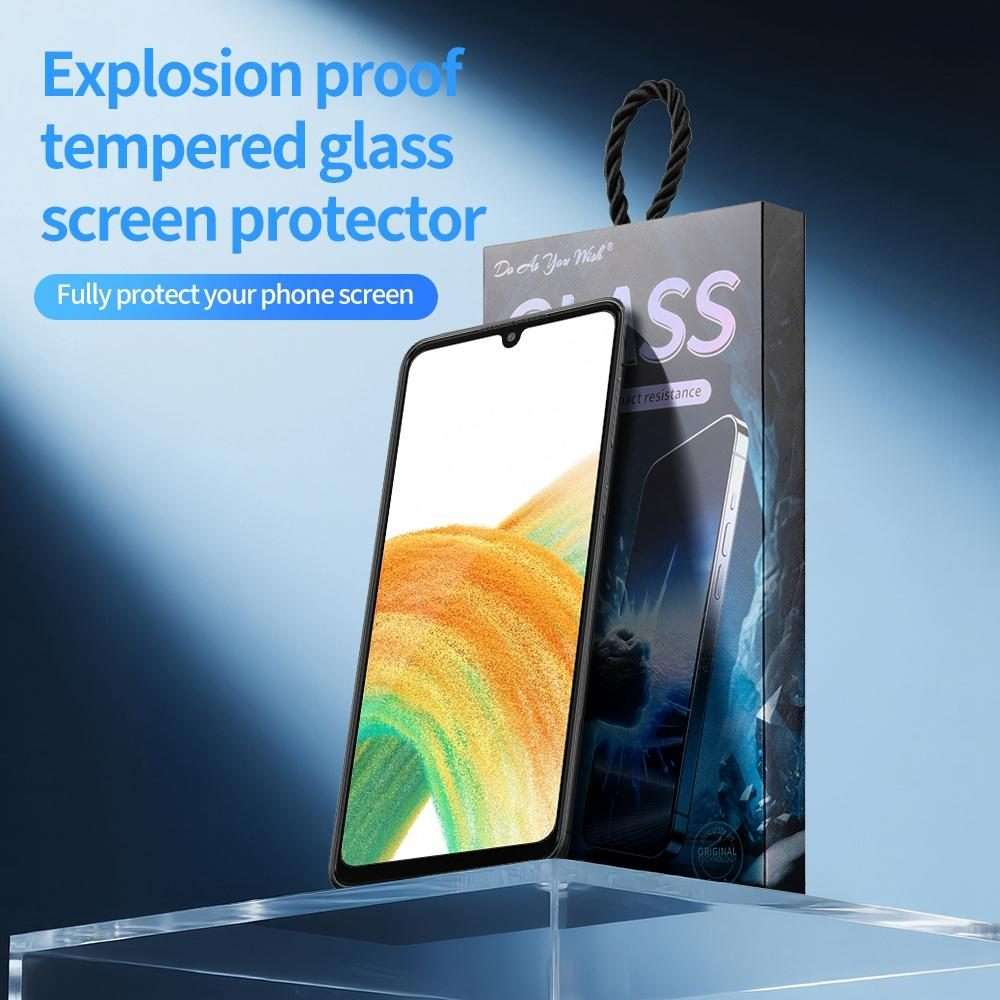 For Samsung Galaxy A33 5G 5pcs / Pack Do As You Wish Silk Screen Printed HD Tempered G ... (Black)