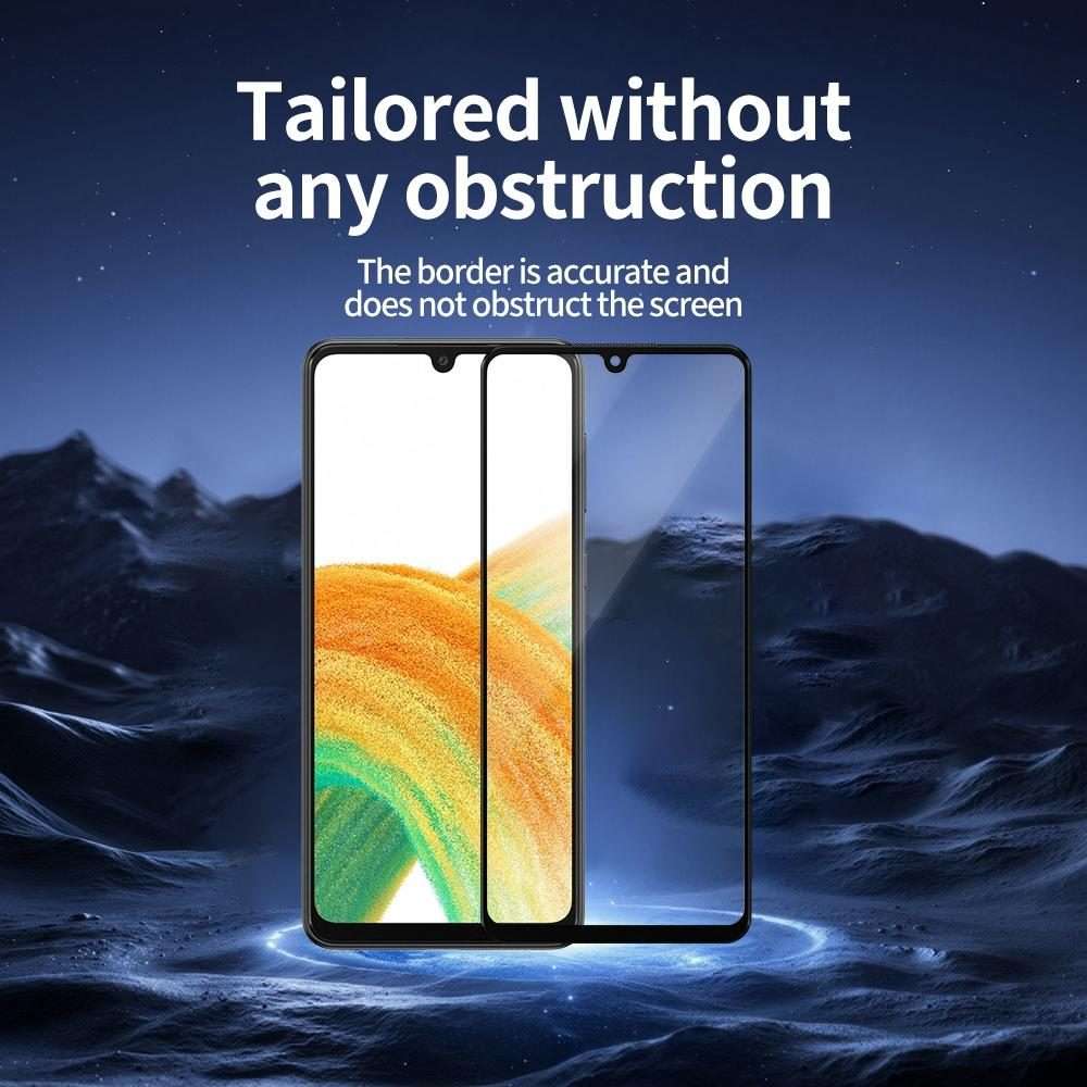 For Samsung Galaxy A33 5G 5pcs / Pack Do As You Wish Silk Screen Printed HD Tempered G ... (Black)