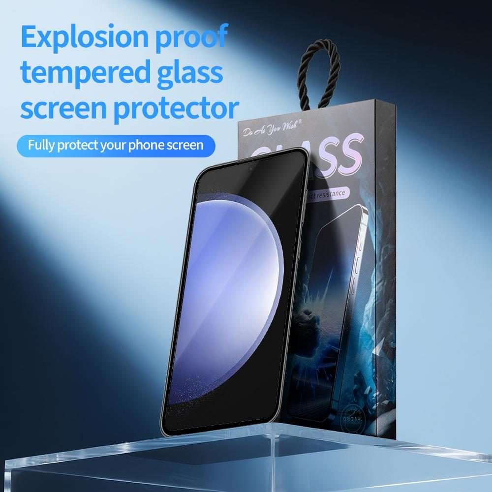 For Samsung Galaxy S23 FE 5G 5pcs / Pack Do As You Wish Silk Screen Printed HD Tempere ... (Black)