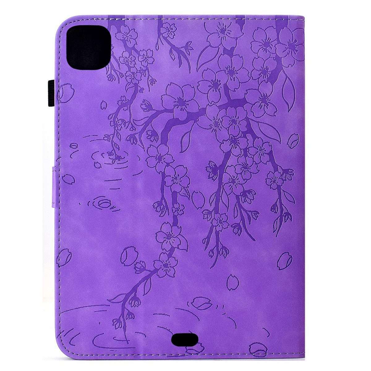 For iPad Air 11 2026 / 2025 / 2024 Plum Blossom Embossed Smart Leather Tablet Case(Light Purple)