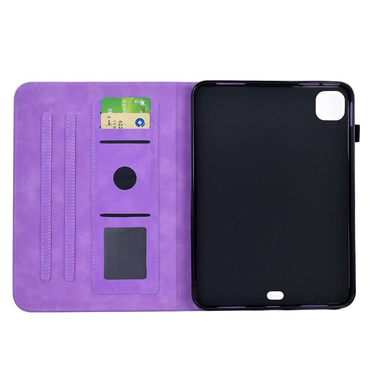 For iPad Air 11 2026 / 2025 / 2024 Plum Blossom Embossed Smart Leather Tablet Case(Light Purple)