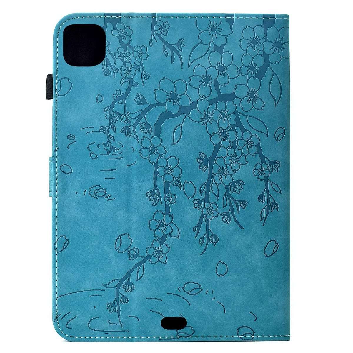 For iPad Air 11 2026 / 2025 / 2024 Plum Blossom Embossed Smart Leather Tablet Case(Light Blue)