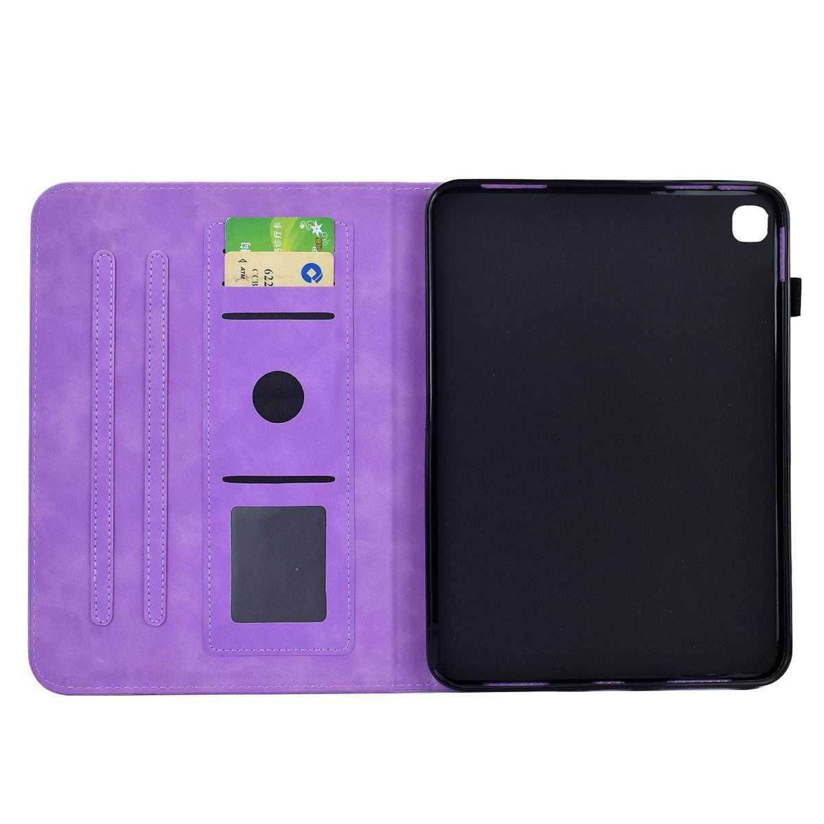 For iPad 10.2 2021 / 10.5 2019 Plum Blossom Embossed Smart Leather Tablet Case(Light Purple)