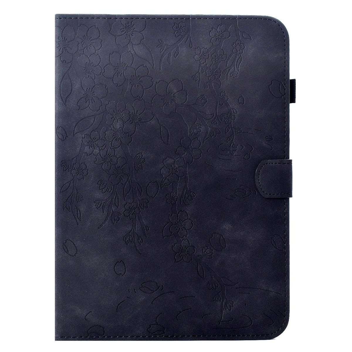 For iPad 10.2 2021 / 10.5 2019 Plum Blossom Embossed Smart Leather Tablet Case(Black)
