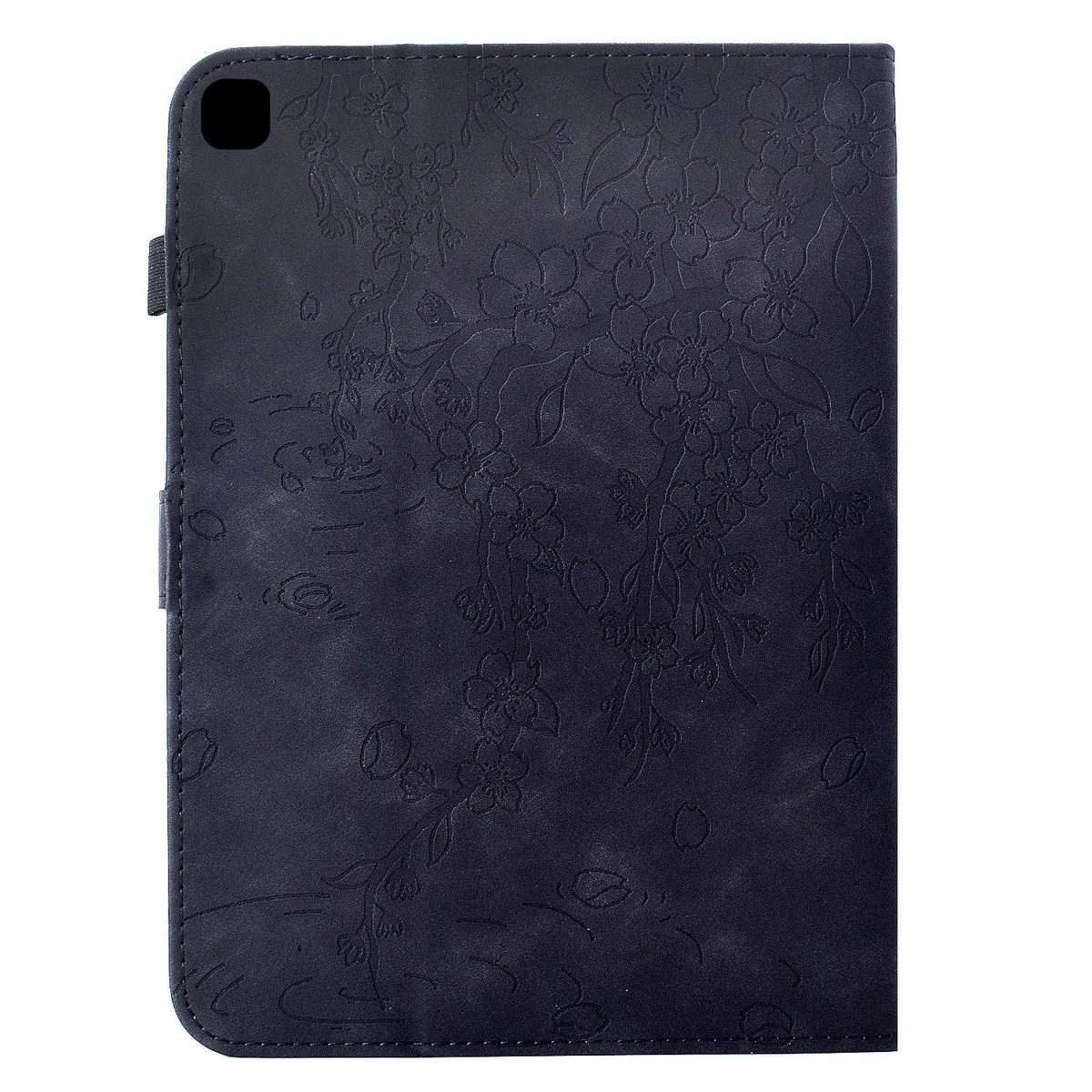 For iPad 10.2 2021 / 10.5 2019 Plum Blossom Embossed Smart Leather Tablet Case(Black)