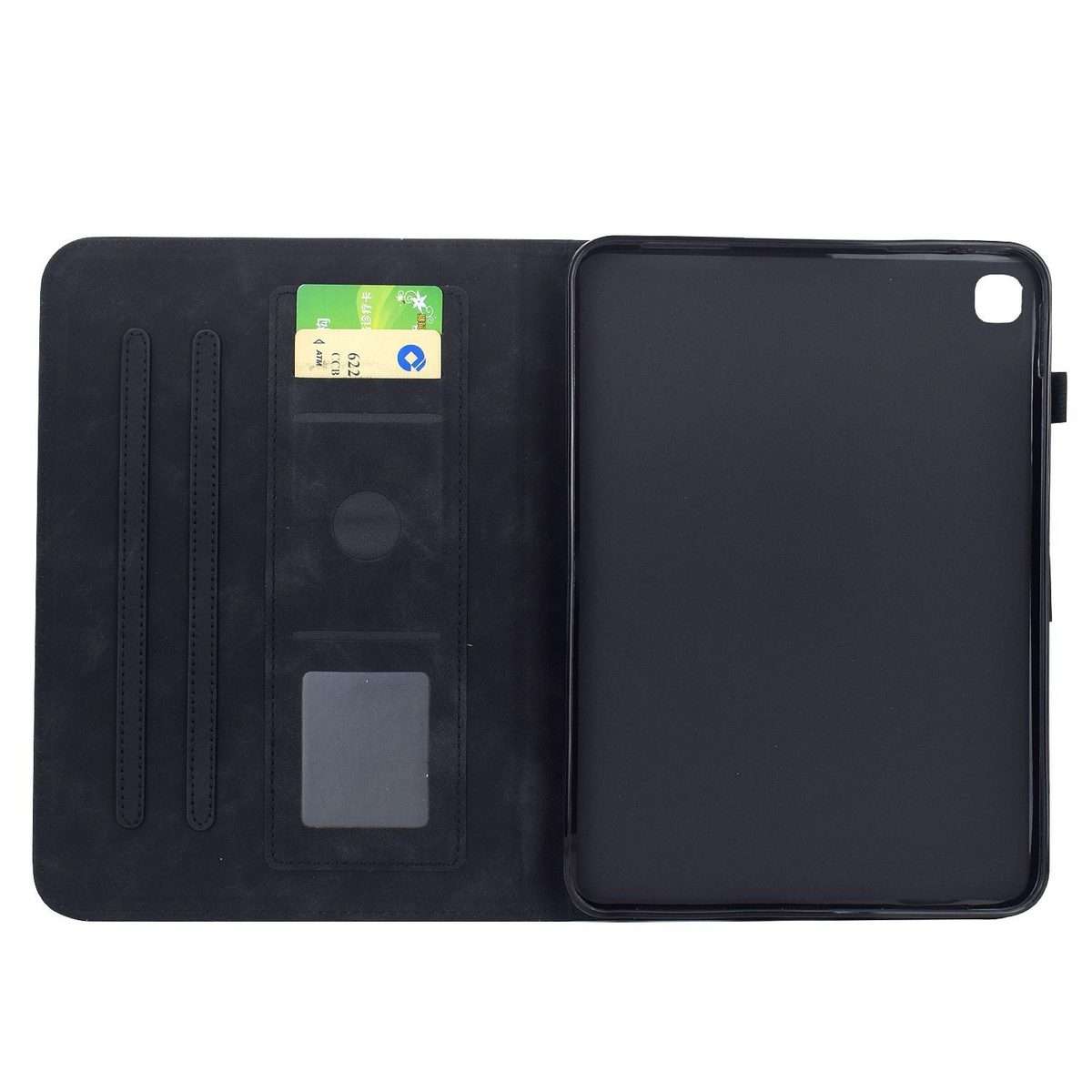 For iPad 10.2 2021 / 10.5 2019 Plum Blossom Embossed Smart Leather Tablet Case(Black)