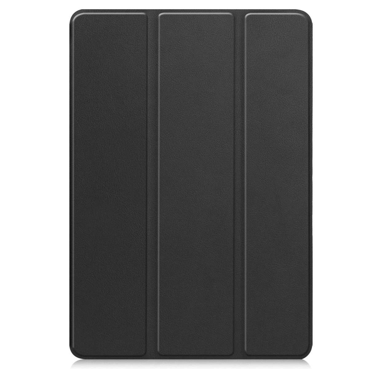 For Xiaomi Redmi Pad 2 Pro Custer TPU Pure Color 3-Fold Holder Smart Leather Tablet Ca ... (Black)