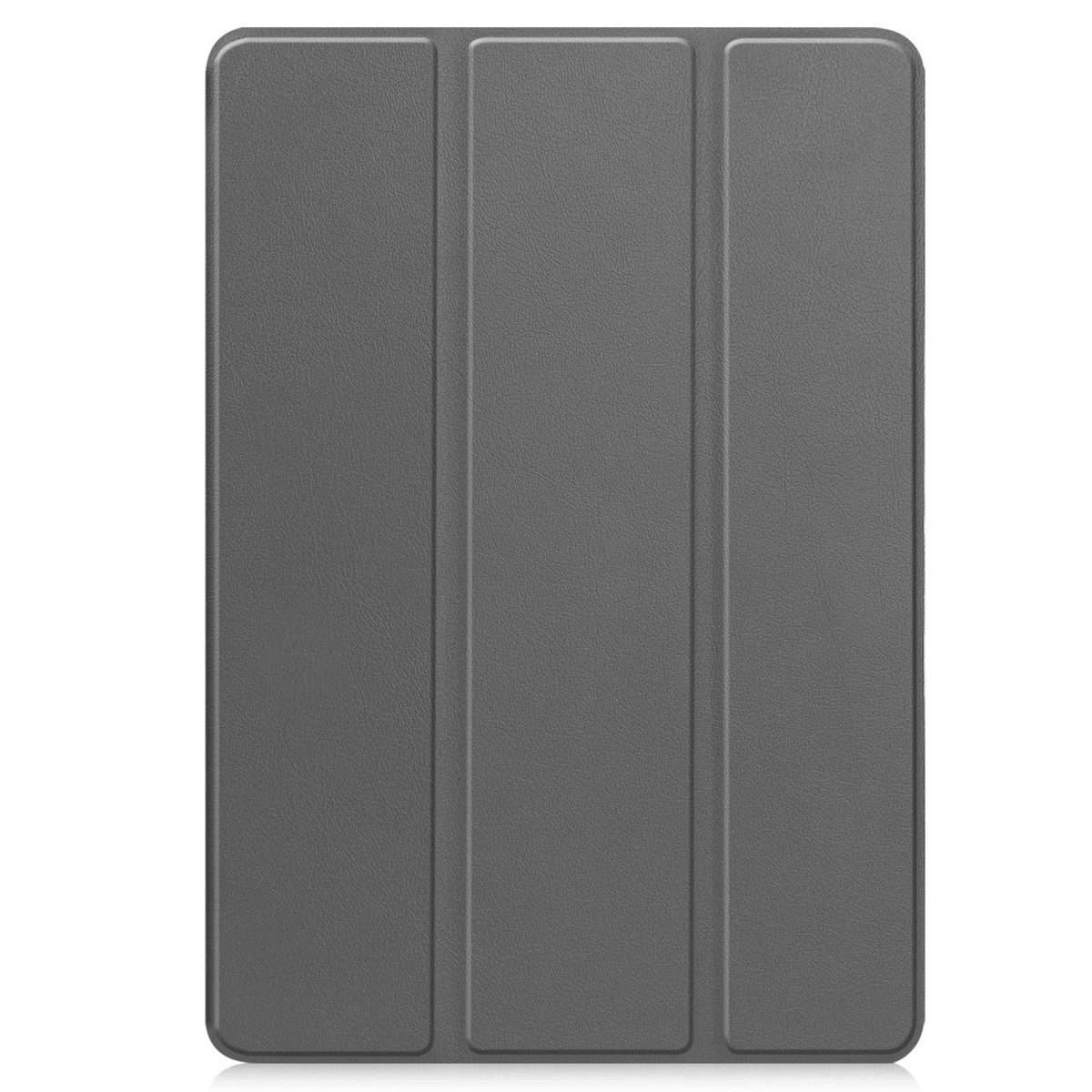 For Xiaomi Redmi Pad 2 Pro Custer TPU Pure Color 3-Fold Holder Smart Leather Tablet Cas ... (Grey)