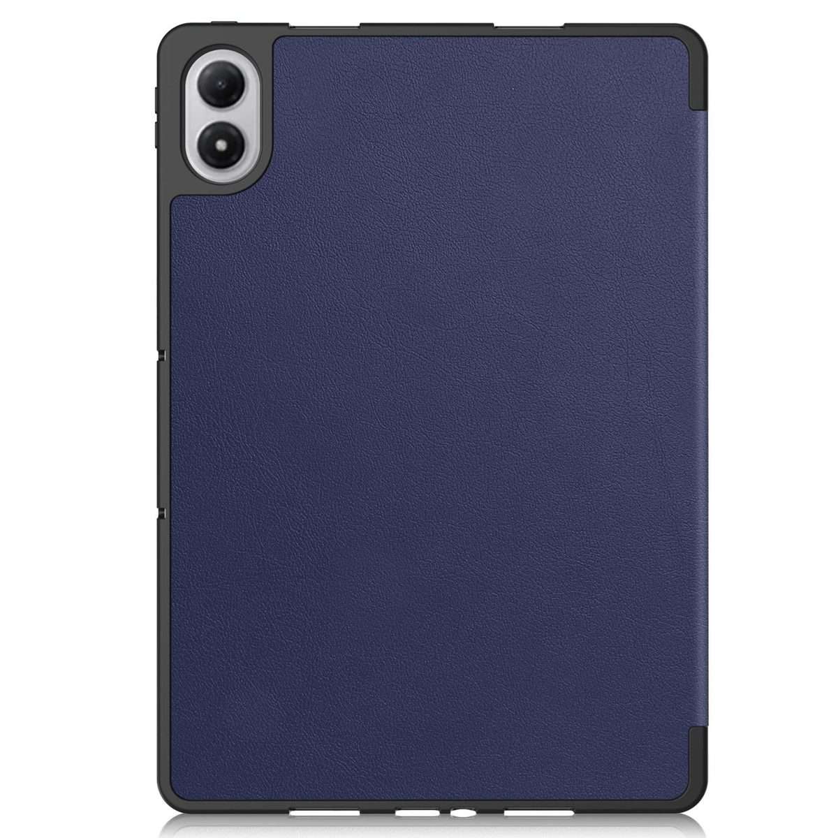 For Xiaomi Redmi Pad 2 Pro Custer TPU Pure Color 3-Fold Holder Smart Leather Table ... (Dark Blue)