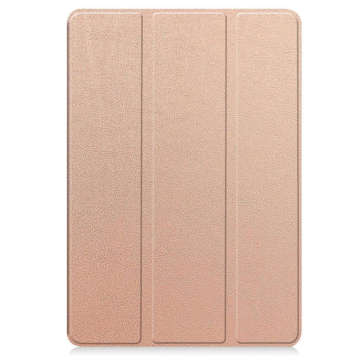 For Xiaomi Redmi Pad 2 Pro Custer TPU Pure Color 3-Fold Holder Smart Leather Table ... (Rose Gold)