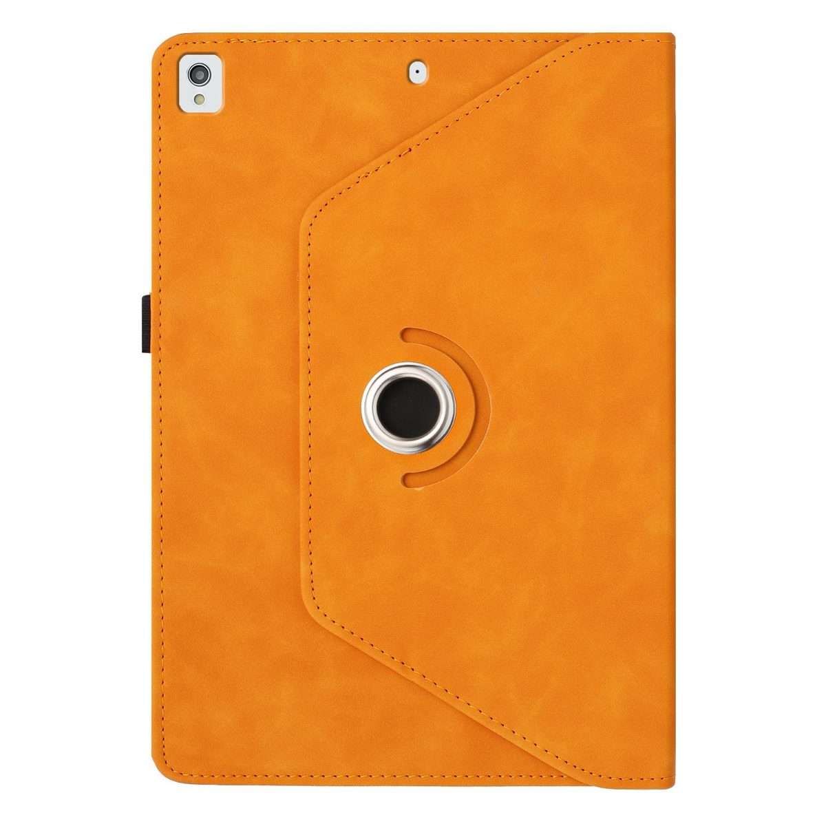 For iPad 10.2 2020 / 2019 / 10.5 2019 Smile Embossed Rotation Holder Leather Smart Tab ... (Khaki)