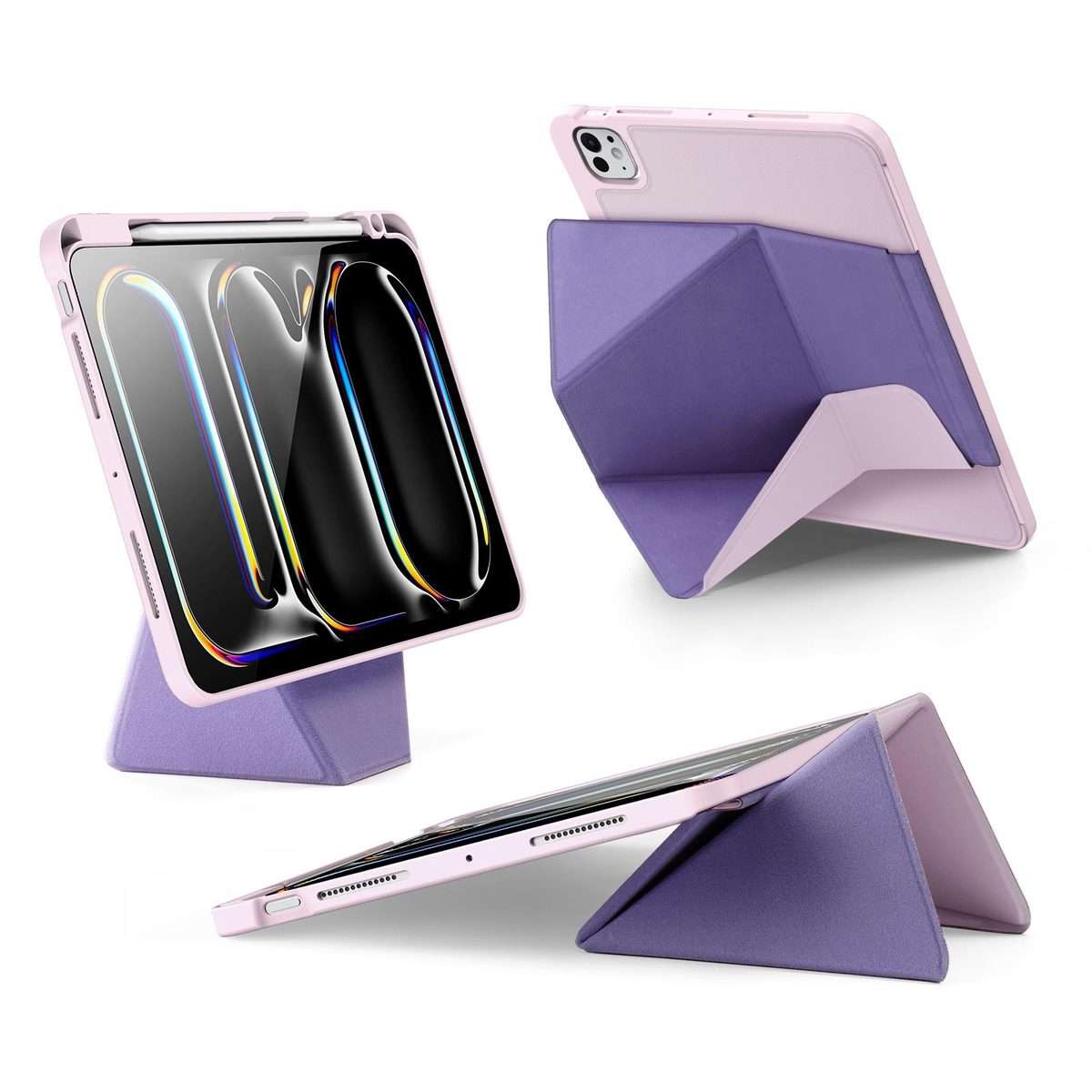 For iPad Pro 11 2025 / 2024 DUX DUCIS Vers Series PU + TPU Tablet Case(Pink)
