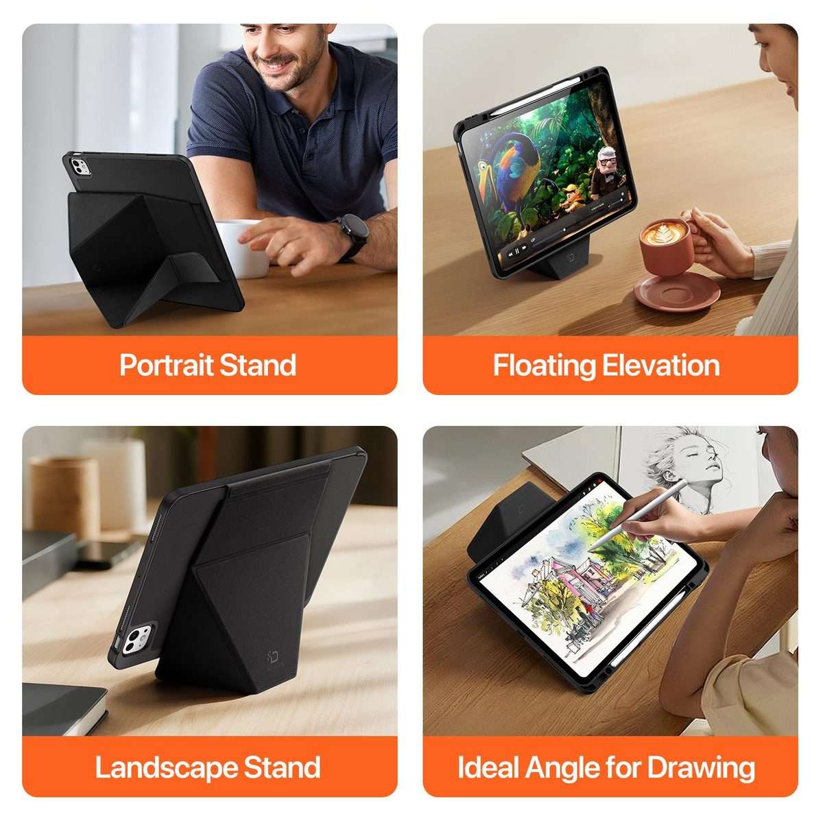 For iPad Pro 13 2024 / 2025 DUX DUCIS Vers Series PU + TPU Tablet Case(Black)