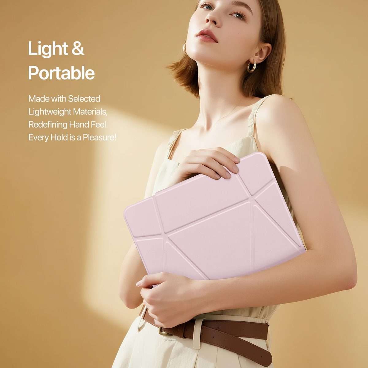 For iPad Pro 13 2024 / 2025 DUX DUCIS Vers Series PU + TPU Tablet Case(Pink)