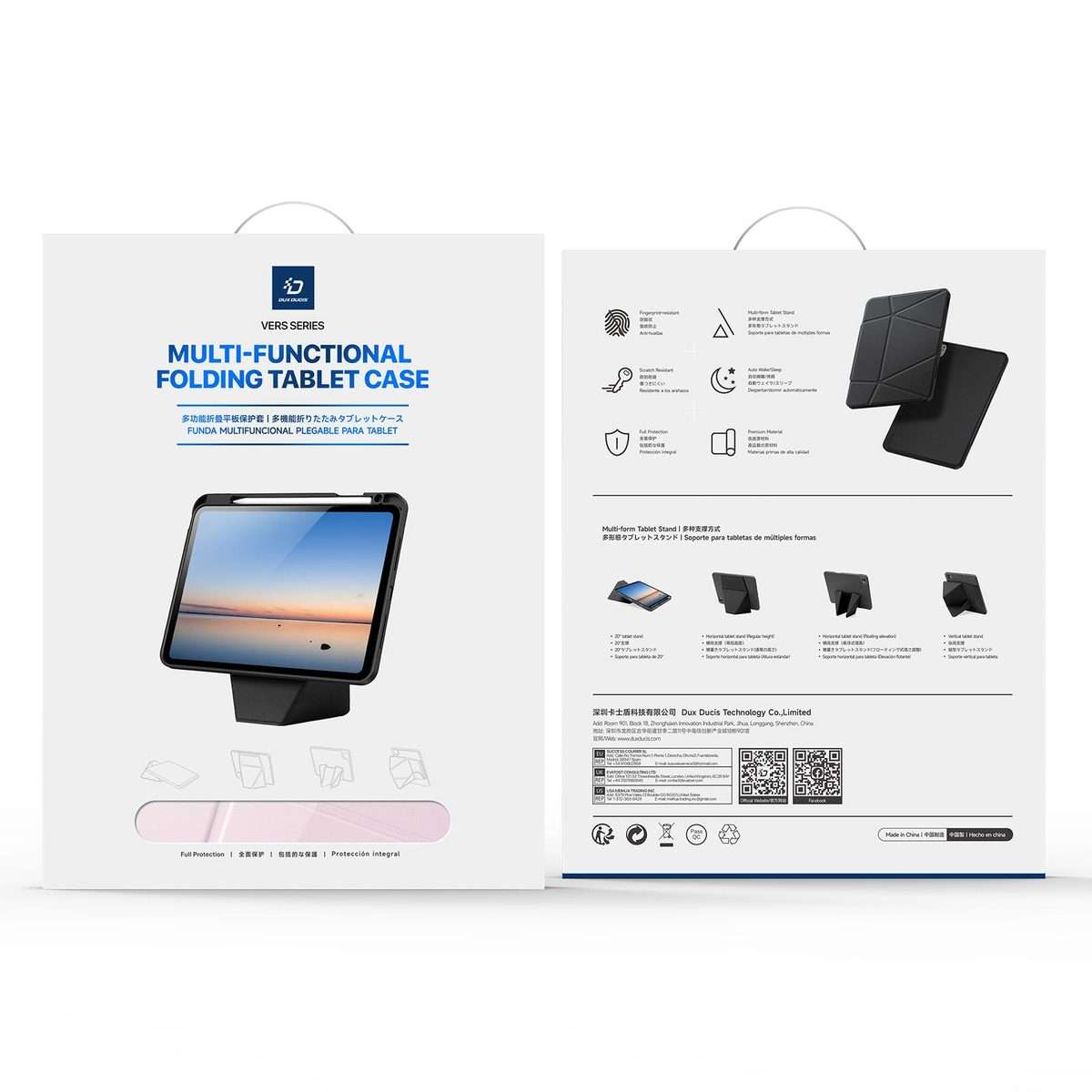 For iPad Pro 13 2024 / 2025 DUX DUCIS Vers Series PU + TPU Tablet Case(Pink)