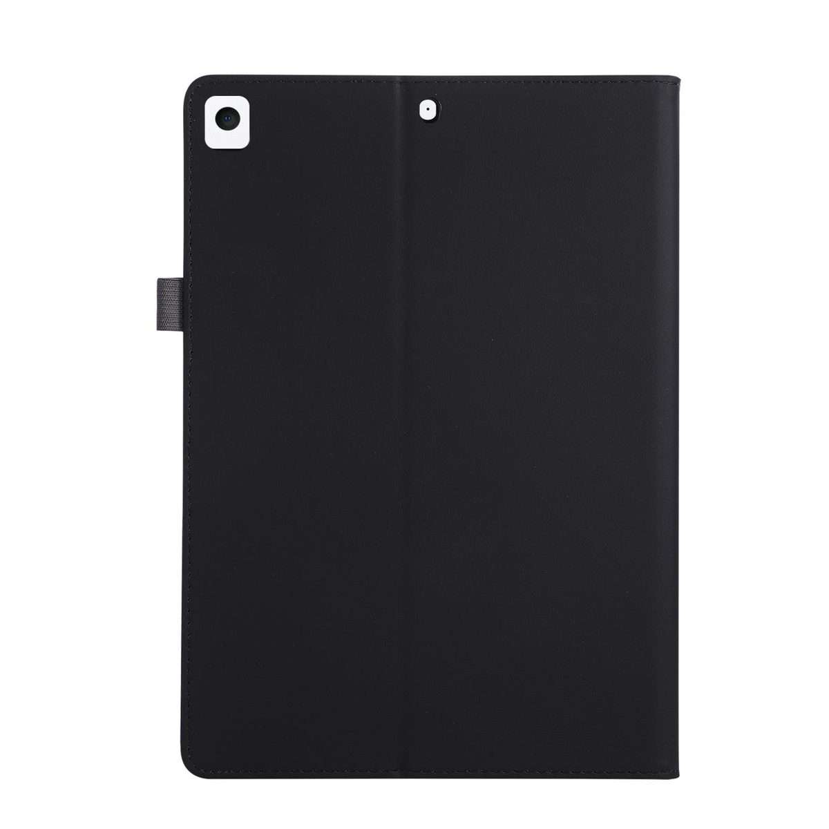 For iPad 10.2 2020 / 2019 / 10.5 2019 Macaron Color Hand Grip Leather Tablet Case with ... (Black)