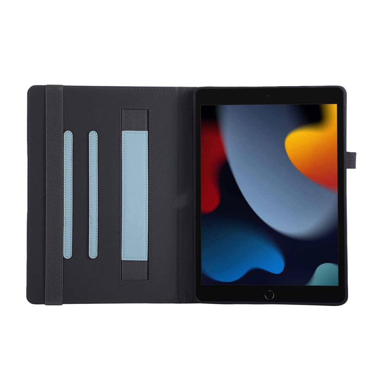 For iPad 10.2 2020 / 2019 / 10.5 2019 Macaron Color Hand Grip Leather Tablet Case ... (Light Blue)